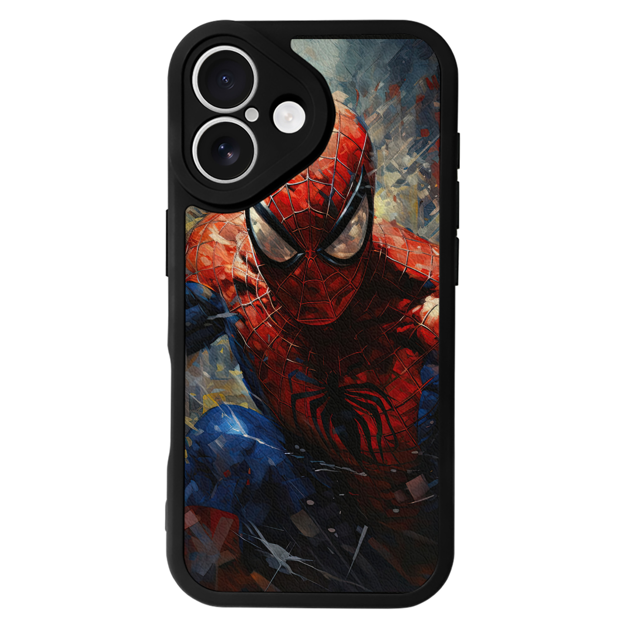 Spider Man スパイダーマン 【iPhone 16シリーズ対応】シリコンスマホケース（レザー調） 材質：シリコン